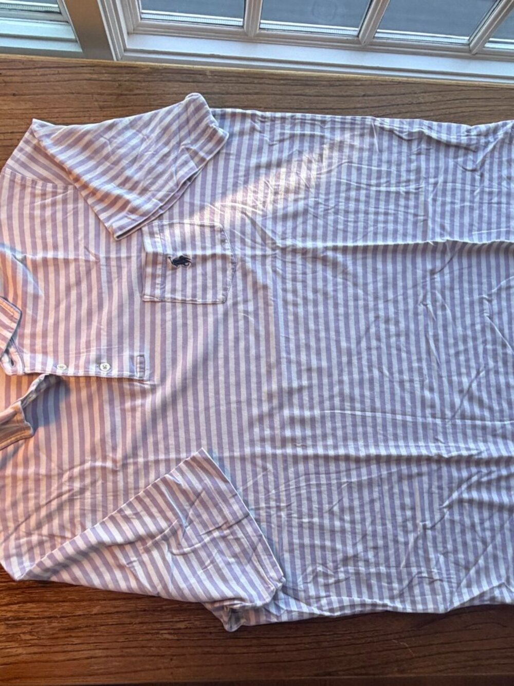 Polo Ralph Lauren Lavender White Stripe Pocket Polo Mens XL